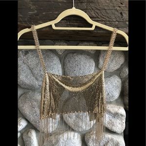 Revolve metal crop top